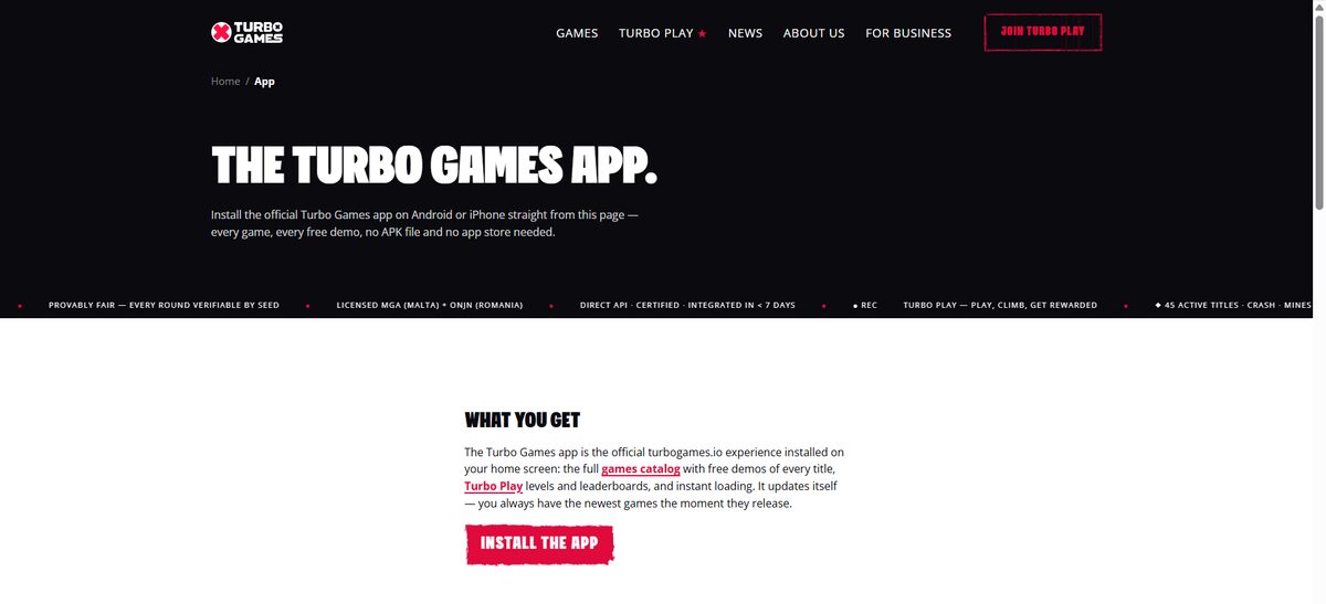 Official Turbo Games PWA